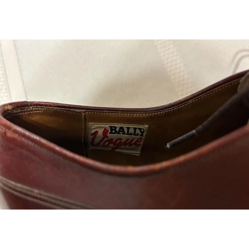 Vintage Bally Derby Shoes Burgundy Men’s Size 8